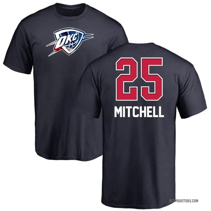 Ajay Mitchell Men's Navy Oklahoma City Thunder Name and Number Banner Wave T-Shirt