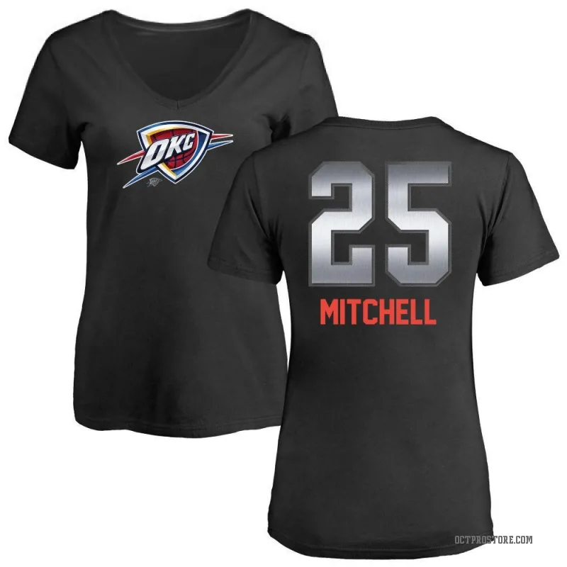 Ajay Mitchell Women's Black Oklahoma City Thunder Midnight Mascot T-Shirt
