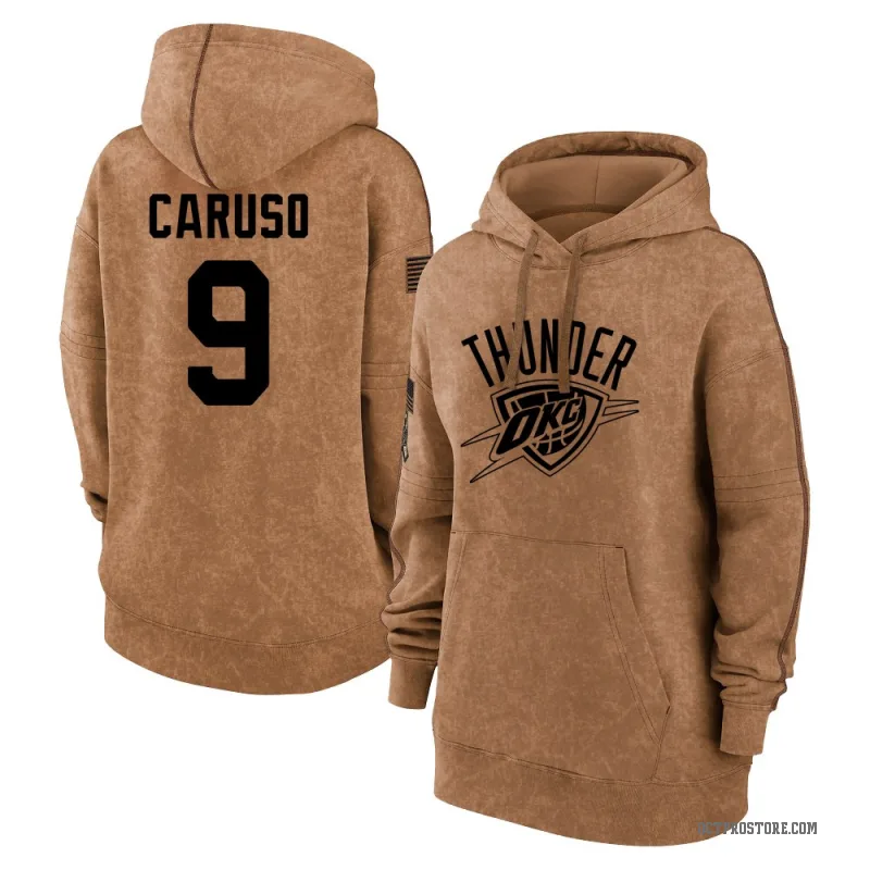 Alex Caruso Women's Brown Oklahoma City Thunder 2023 Salute to Service Pullover Hoodie