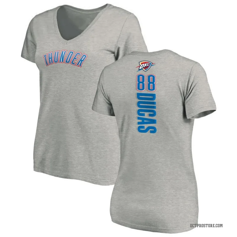 Alex Ducas Women's Oklahoma City Thunder Ash Backer T-Shirt