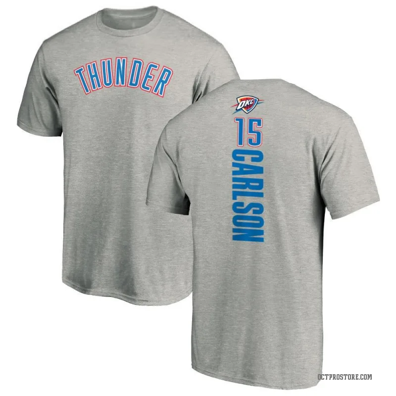 Branden Carlson Men's Oklahoma City Thunder Ash Backer T-Shirt