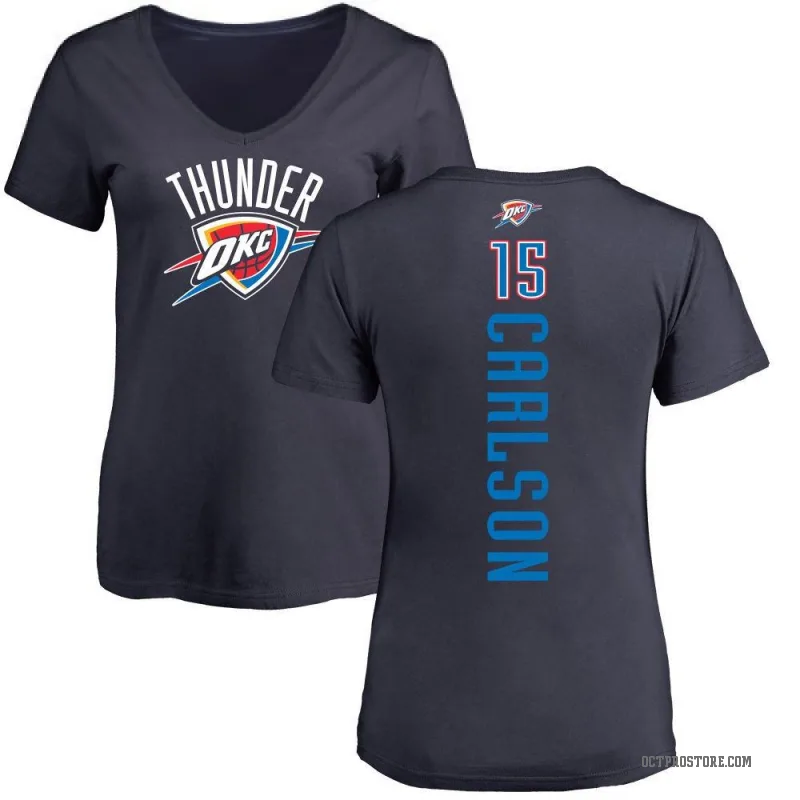 Branden Carlson Women's Navy Oklahoma City Thunder Backer T-Shirt
