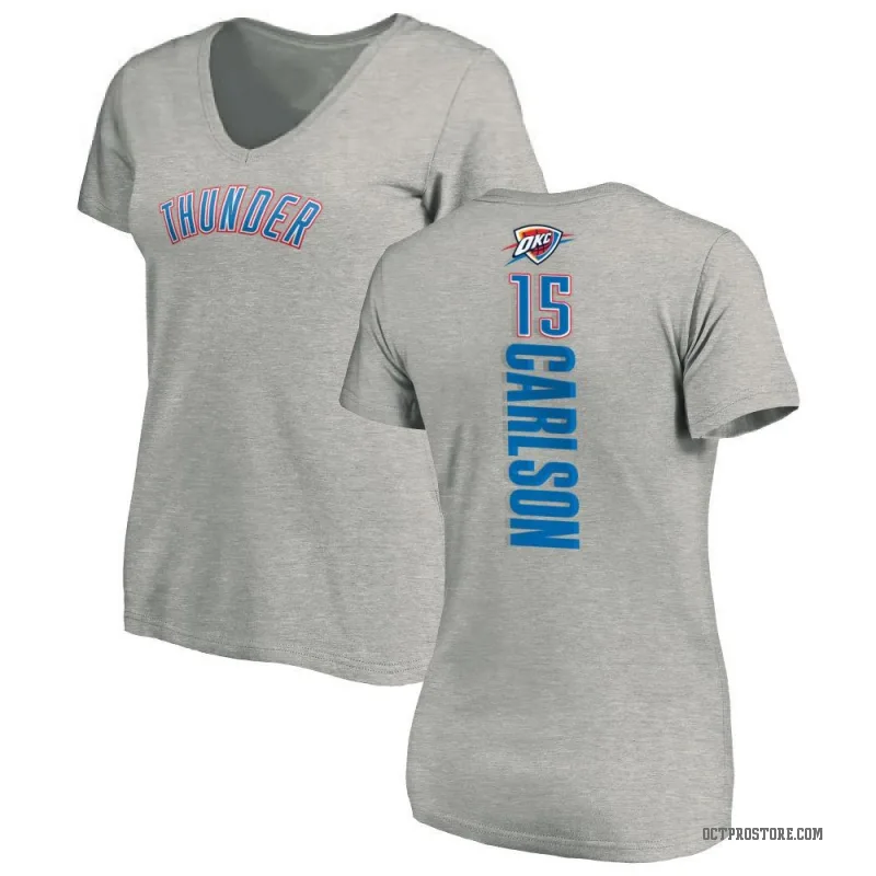 Branden Carlson Women's Oklahoma City Thunder Ash Backer T-Shirt
