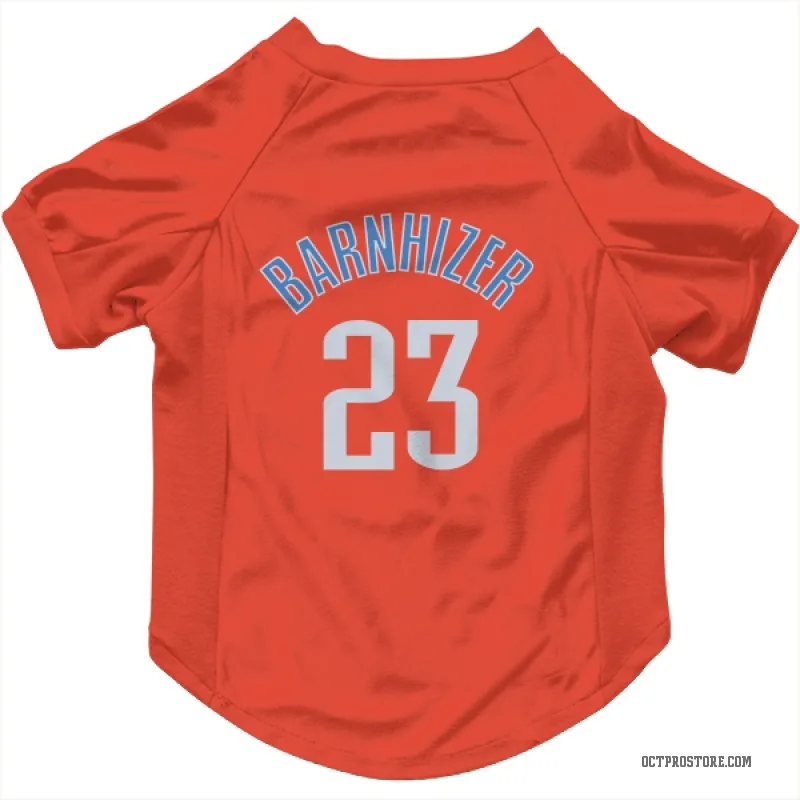 Brooks Barnhizer Orange Oklahoma City Thunder Cat & Dog Pet Jersey