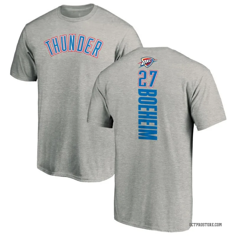 Buddy Boeheim Men's Oklahoma City Thunder Ash Backer T-Shirt