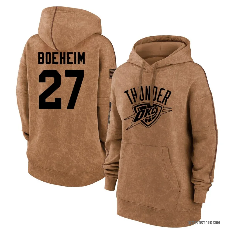 Buddy Boeheim Women's Brown Oklahoma City Thunder 2023 Salute to Service Pullover Hoodie