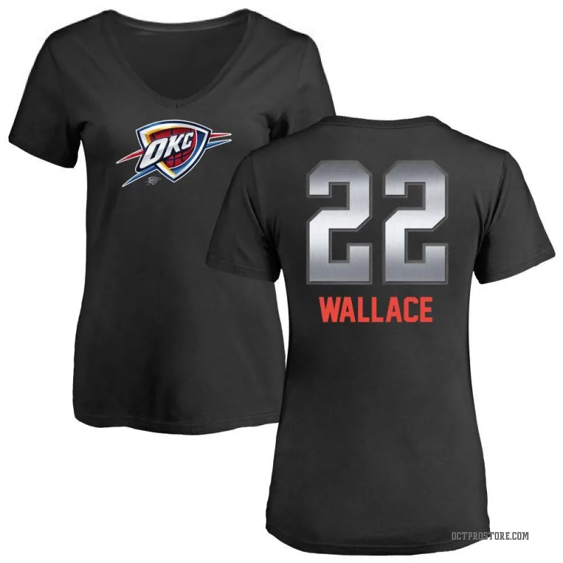 Cason Wallace Women's Black Oklahoma City Thunder Midnight Mascot T-Shirt
