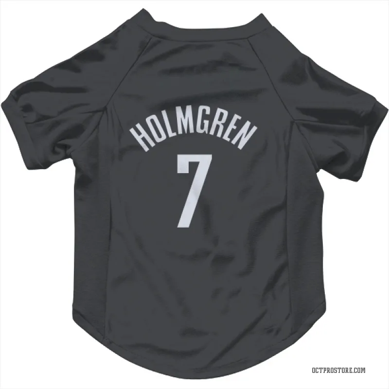 Chet Holmgren  Black Oklahoma City Thunder  Cat & Dog Pet Jersey