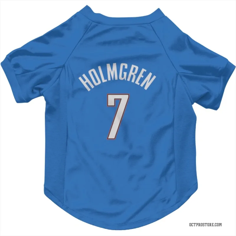 Chet Holmgren  Blue Oklahoma City Thunder  Cat & Dog Pet Jersey