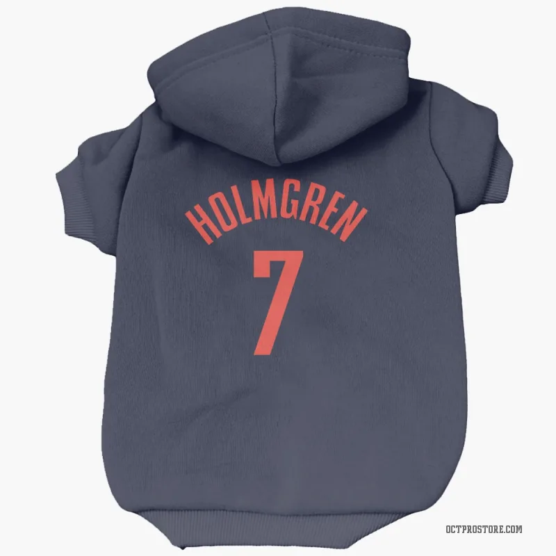 Chet Holmgren  Navy Oklahoma City Thunder  Cat & Dog Pet Hoodie