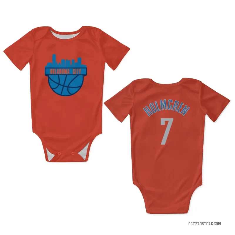 Chet Holmgren  Orange Oklahoma City Thunder  Newborn & Infant Bodysuit
