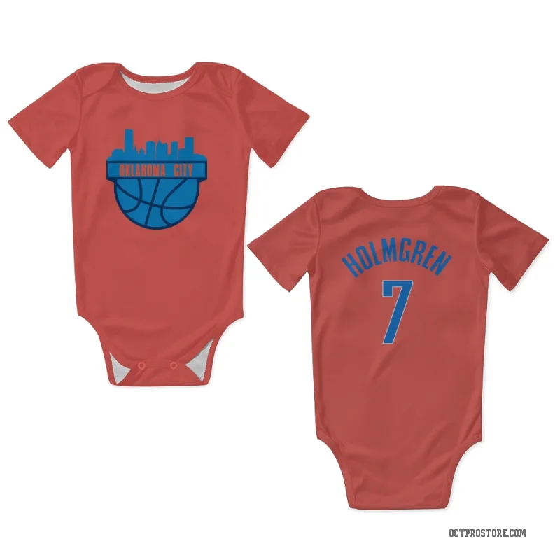 Chet Holmgren  White Oklahoma City Thunder  Newborn & Infant Bodysuit