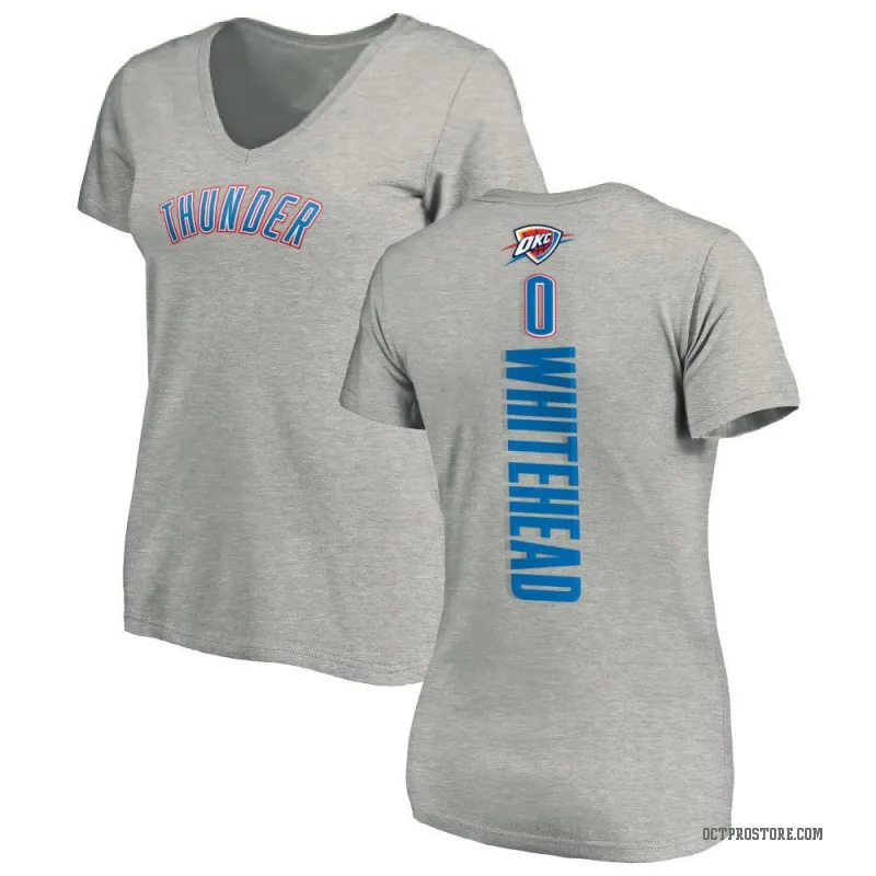 Dariq Whitehead Women's White Oklahoma City Thunder Ash Backer T-Shirt