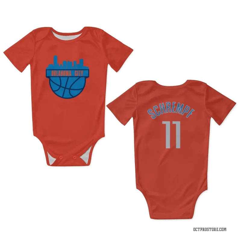 Detlef Schrempf  Orange Oklahoma City Thunder  Newborn & Infant Bodysuit