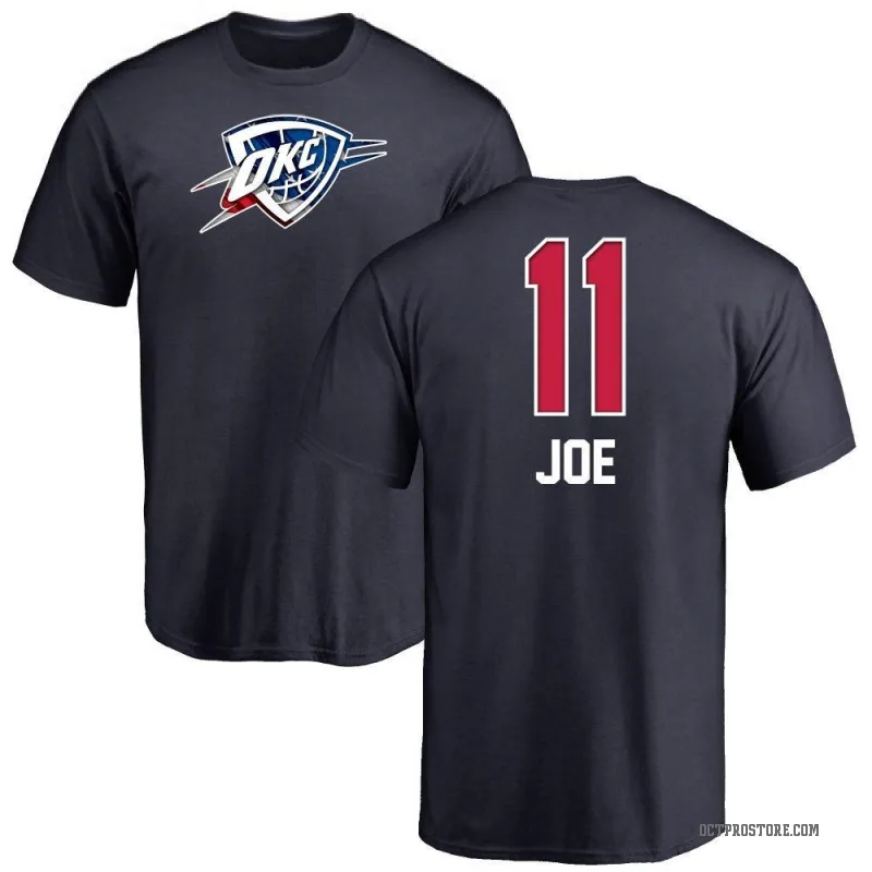 Isaiah Joe Men's Navy Oklahoma City Thunder Name and Number Banner Wave T-Shirt