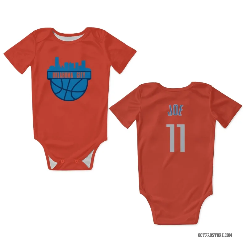 Isaiah Joe  Orange Oklahoma City Thunder  Newborn & Infant Bodysuit