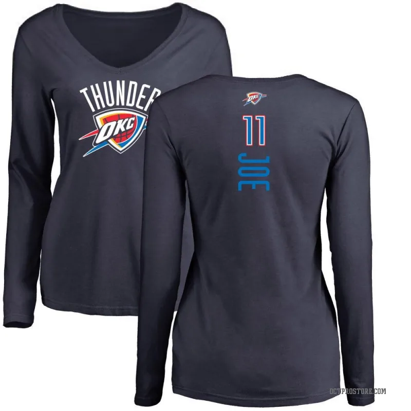 Isaiah Joe Women's Navy Oklahoma City Thunder Backer Long Sleeve T-Shirt