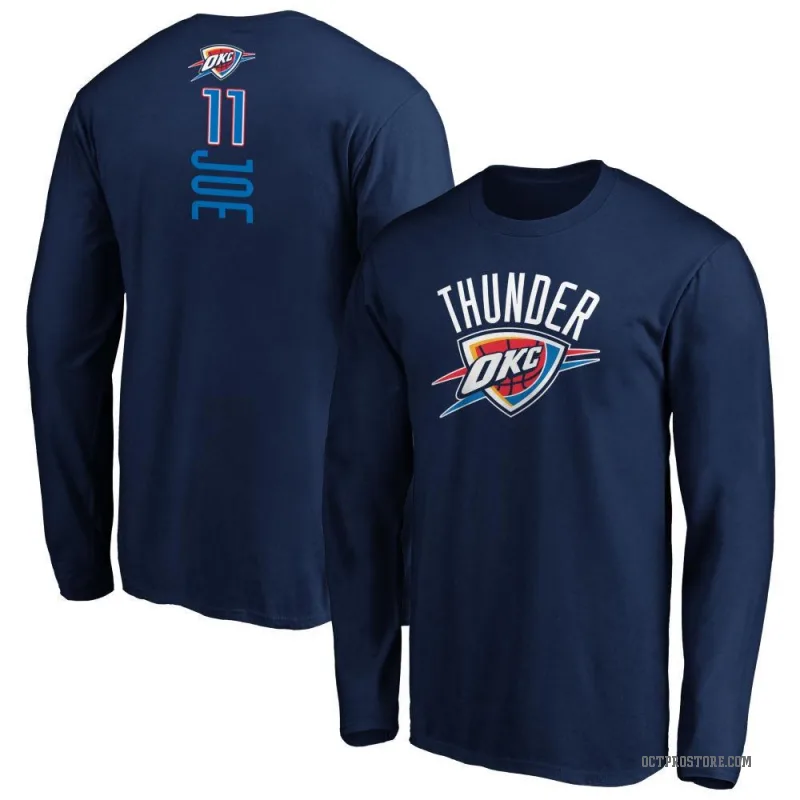 Isaiah Joe Youth Navy Oklahoma City Thunder Backer Long Sleeve T-Shirt