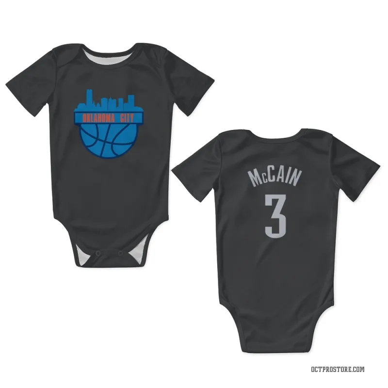 Jared McCain  Black Oklahoma City Thunder  Newborn & Infant Bodysuit