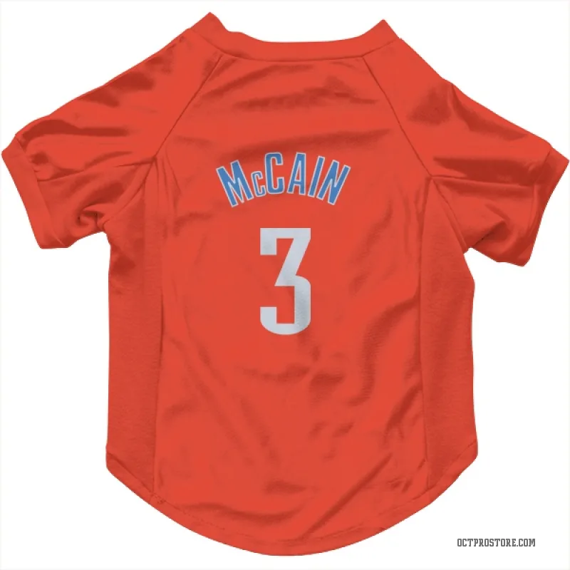 Jared McCain  Orange Oklahoma City Thunder  Cat & Dog Pet Jersey