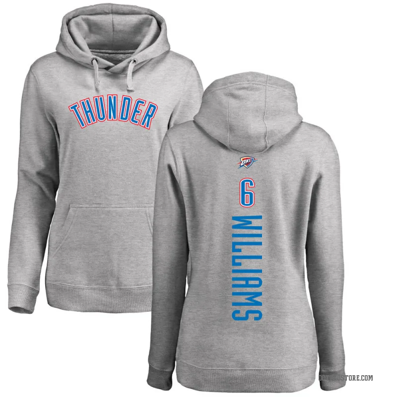 Jaylin Williams Women's Oklahoma City Thunder Branded Ash Backer Pullover Hoodie