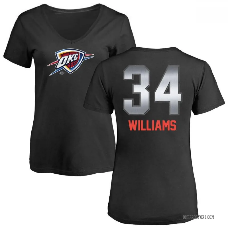 Kenrich Williams Women's Black Oklahoma City Thunder Midnight Mascot T-Shirt