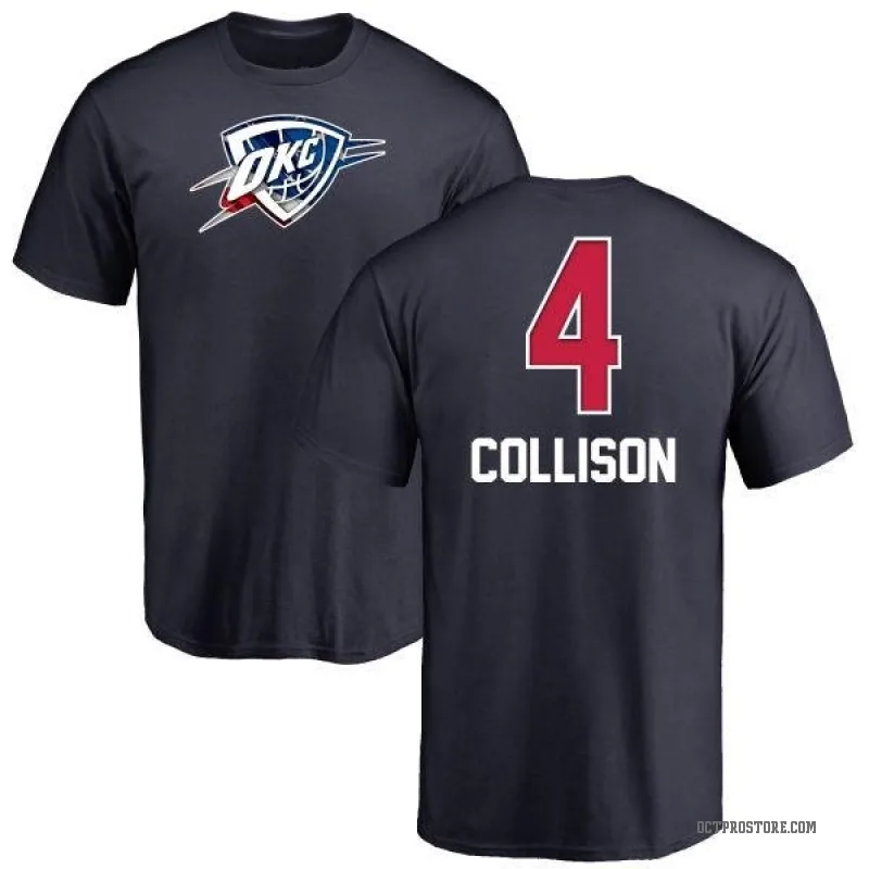 Nick Collison Men's Navy Oklahoma City Thunder Name and Number Banner Wave T-Shirt
