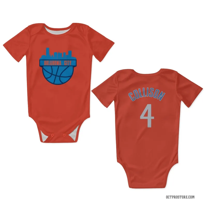 Nick Collison  Orange Oklahoma City Thunder  Newborn & Infant Bodysuit