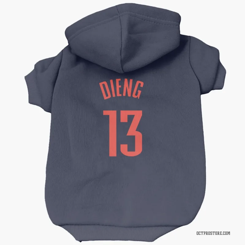 Ousmane Dieng  Navy Oklahoma City Thunder  Cat & Dog Pet Hoodie