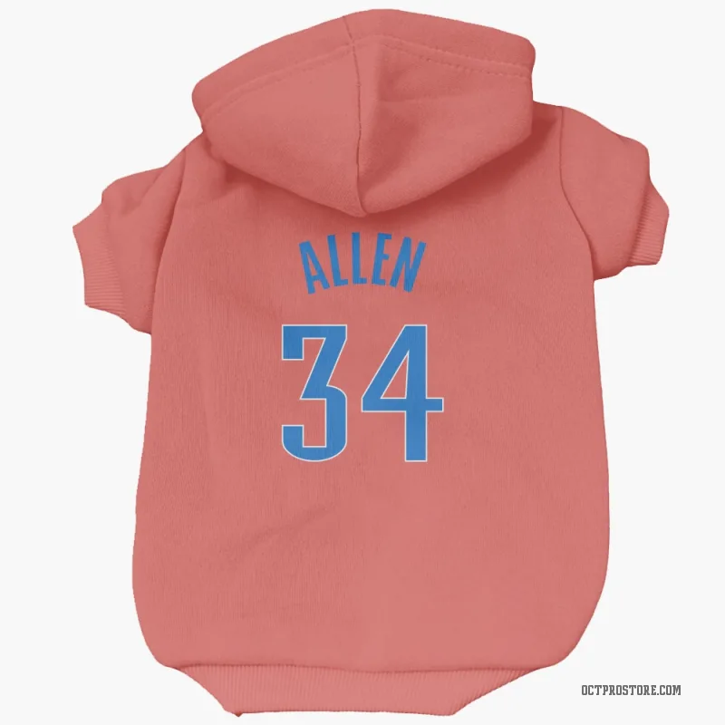 Ray Allen  White Oklahoma City Thunder  Cat & Dog Pet Hoodie