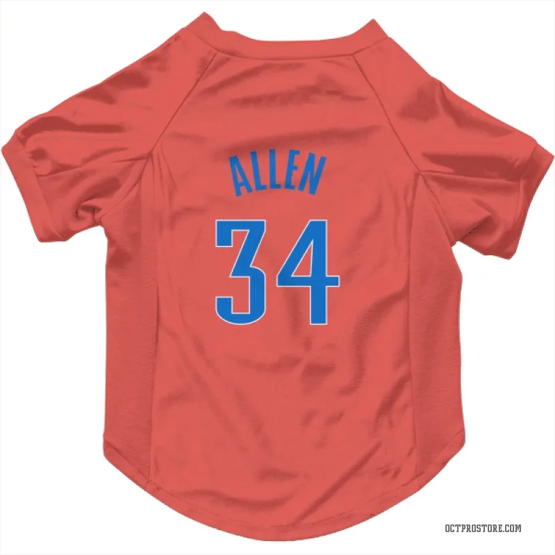 Ray Allen  White Oklahoma City Thunder  Cat & Dog Pet Jersey