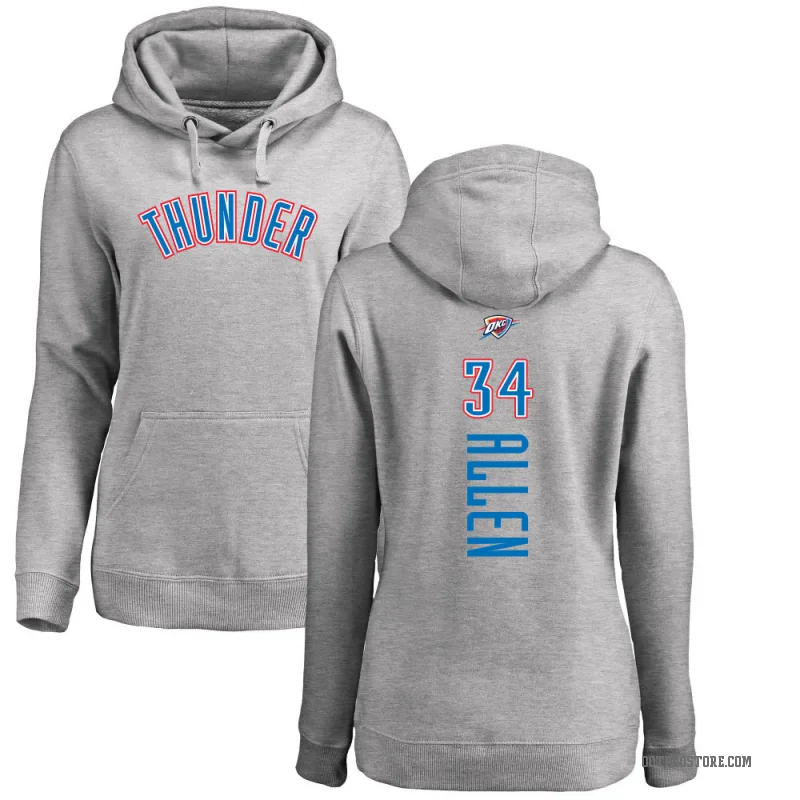 Ray Allen Women's Oklahoma City Thunder Branded Ash Backer Pullover Hoodie