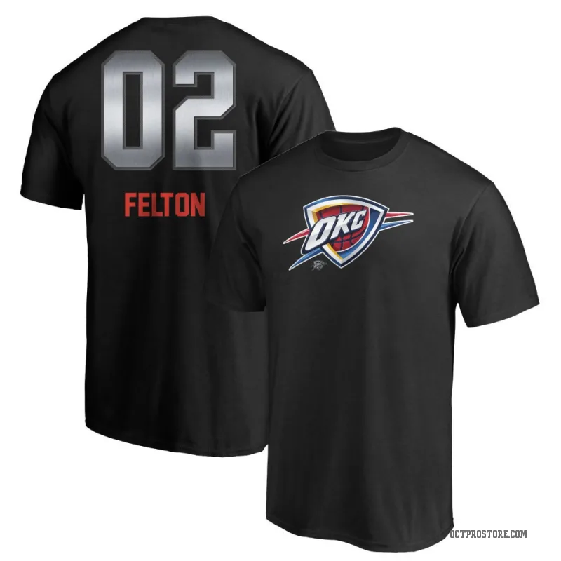 Raymond Felton Men's Black Oklahoma City Thunder Midnight Mascot T-Shirt