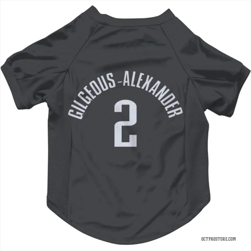 Shai Gilgeous-Alexander Black Oklahoma City Thunder Cat & Dog Pet Jersey