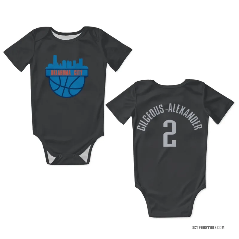 Shai Gilgeous-Alexander  Black Oklahoma City Thunder  Newborn & Infant Bodysuit