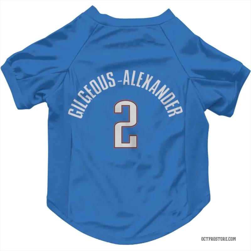 Shai Gilgeous-Alexander  Blue Oklahoma City Thunder  Cat & Dog Pet Jersey