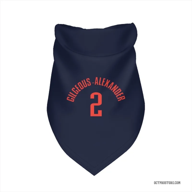 Shai Gilgeous-Alexander Navy Oklahoma City Thunder Cat & Dog Pet Bandana