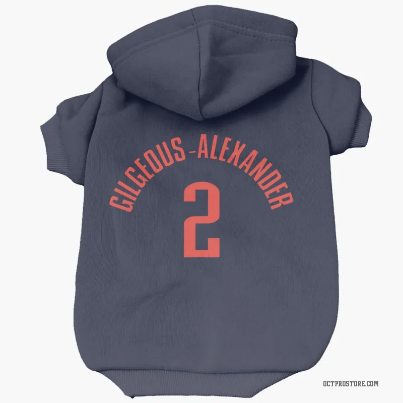 Shai Gilgeous-Alexander Navy Oklahoma City Thunder Cat & Dog Pet Hoodie