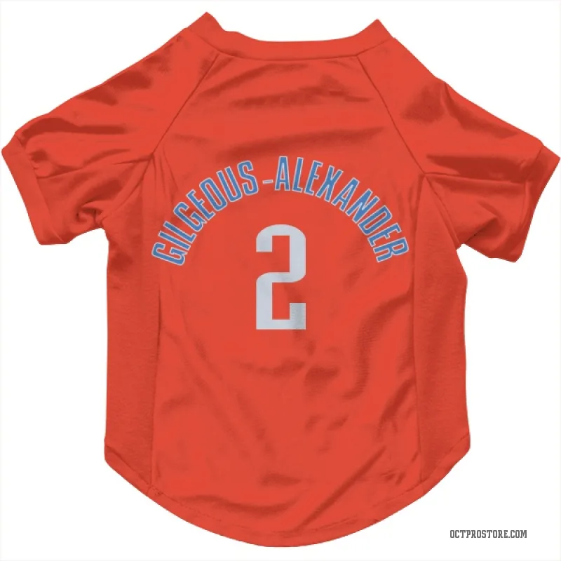 Shai Gilgeous-Alexander Orange Oklahoma City Thunder Cat & Dog Pet Jersey