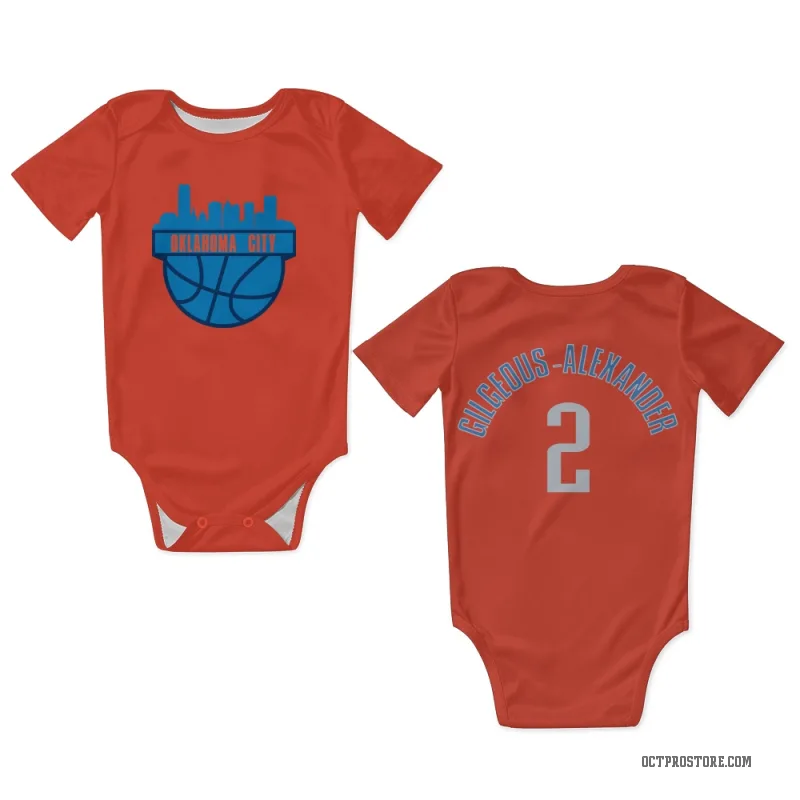 Shai Gilgeous-Alexander Orange Oklahoma City Thunder Newborn & Infant Bodysuit
