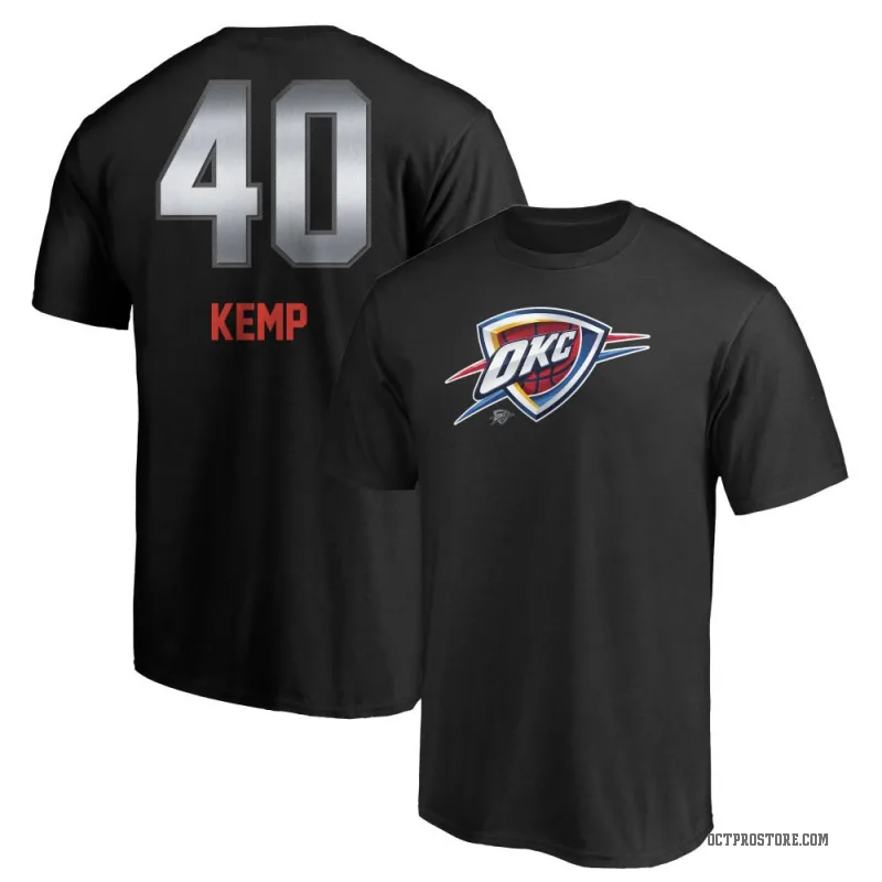 Shawn Kemp Men's Black Oklahoma City Thunder Midnight Mascot T-Shirt
