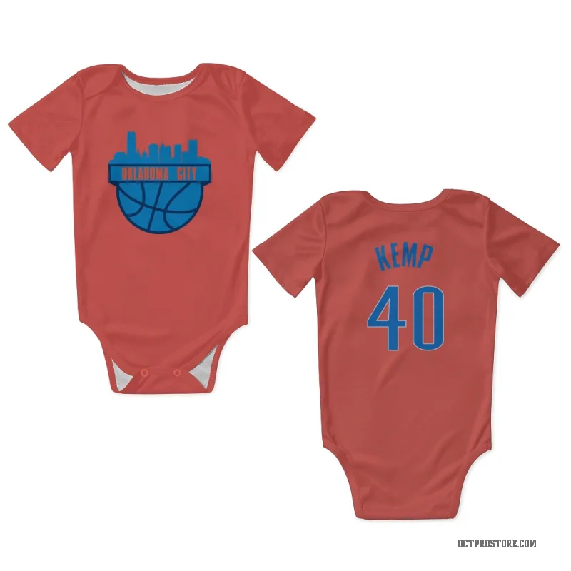 Shawn Kemp  White Oklahoma City Thunder  Newborn & Infant Bodysuit