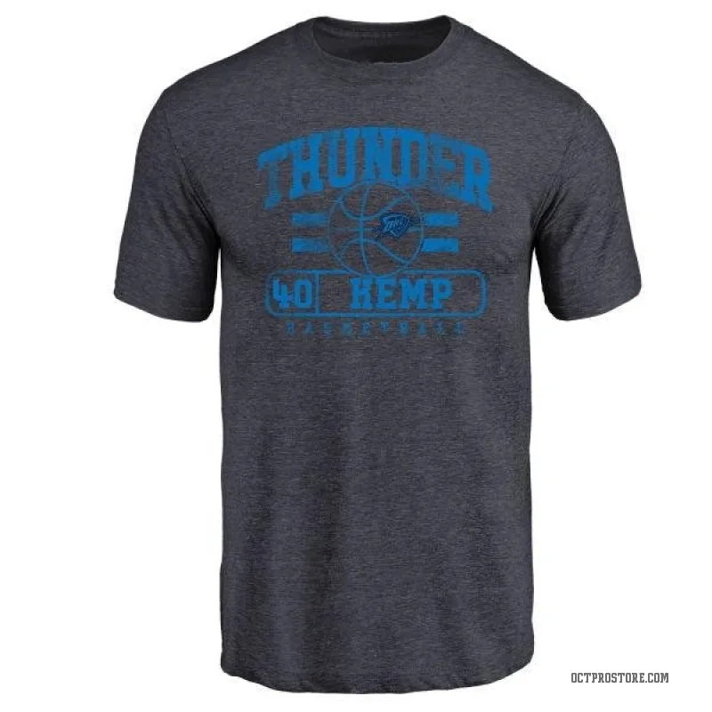 Shawn Kemp Youth Navy Oklahoma City Thunder Baseline T-Shirt