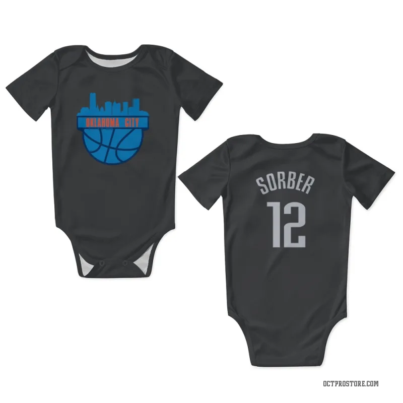 Thomas Sorber  Black Oklahoma City Thunder  Newborn & Infant Bodysuit