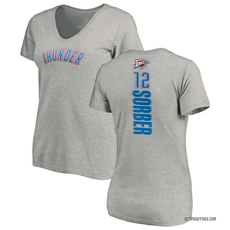 Thomas Sorber Women's Oklahoma City Thunder Ash Backer T-Shirt