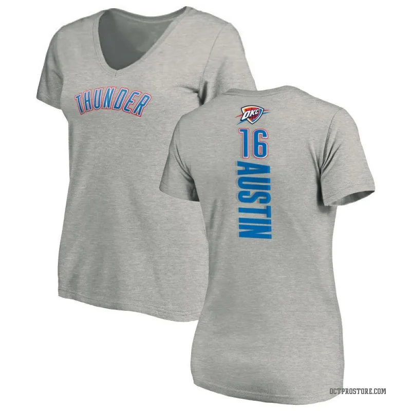 Zack Austin Women's Oklahoma City Thunder Ash Backer T-Shirt